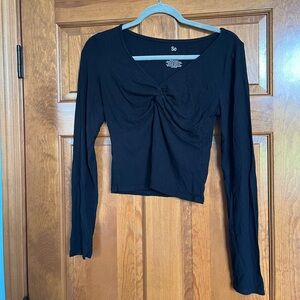 Black long sleeve top